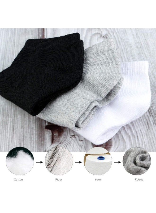 15 قطعة جوارب أطفال للبنين والبنات نصف مبطنة قصيرة الكاحل رياضية - Image 4